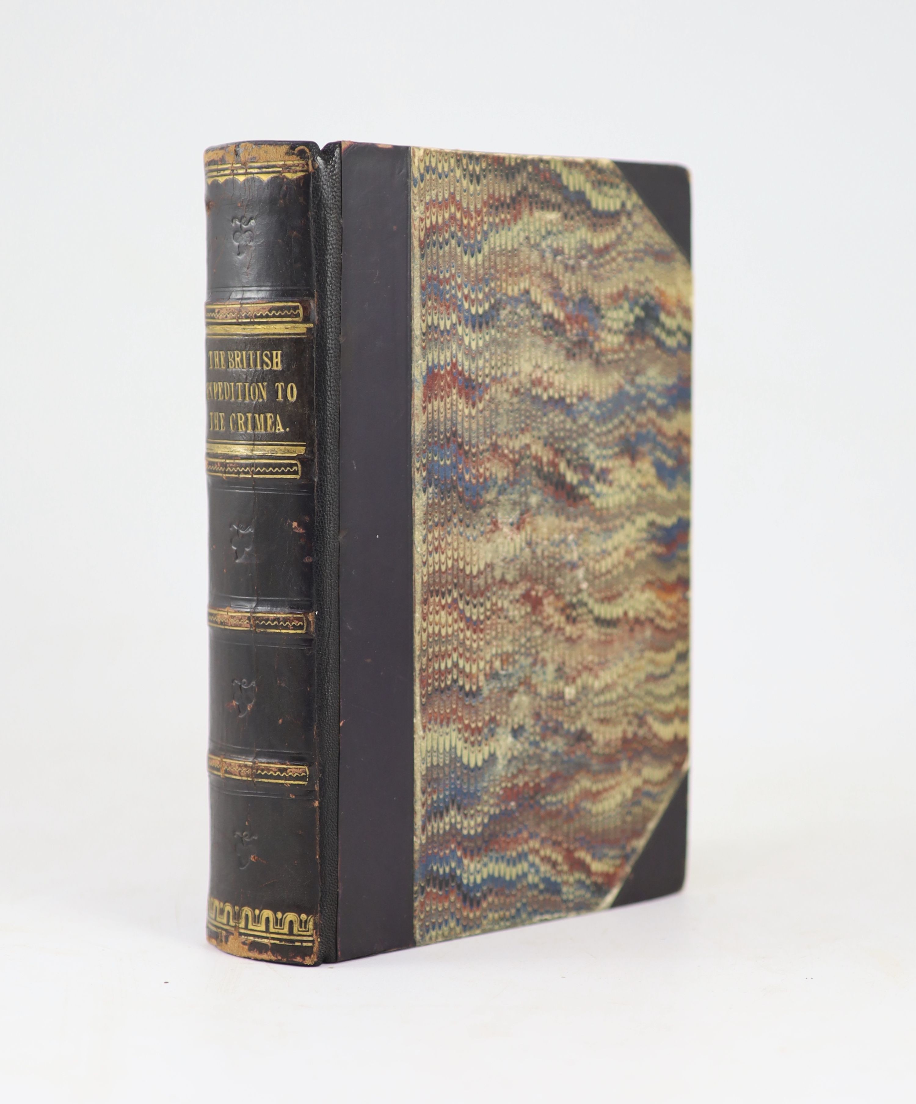 Russell, W.H. - The British Expedition to the Crimea. revised edition, with numerous emendations and additions. portrait, 3 wood engraved plates & 10 folded maps & plans